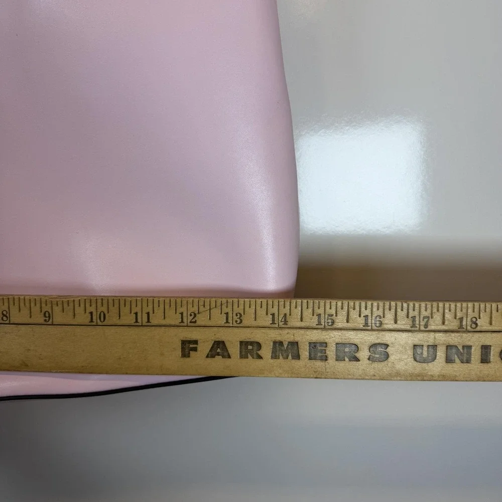 Kate Spade Tote Bag Womens Large Pink Leather Beige Lining Shoulder Work Office